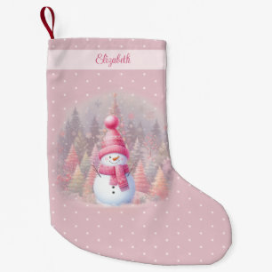 Roze Aquarel Thema Kerst Showman Decoratie Kleine Kerstsok