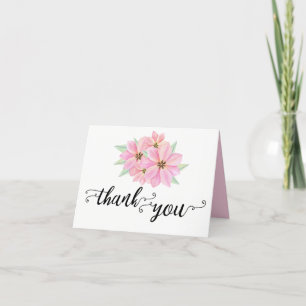 Roze Aquarel Tulpen Bedankkaart