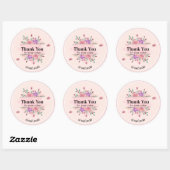 Roze Aquarel | Verkoopverpakking Stickers (Vel)