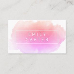 Roze Aquarel Visitekaartje