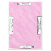 Roze Aquarel Witte Ambachtshow 150 x 210 cm Tafelkleed (Voorkant)