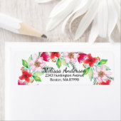 Roze AquarelFlowers Retouradres Label (Insitu)