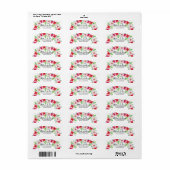 Roze AquarelFlowers Retouradres Label (Full Sheet)