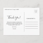 Roze Aquarelrozen Baby Shower Dankjewel Briefkaart (Achterkant)