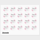 Roze Aquarelrozen Baby Shower Ronde Sticker (Vel)