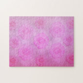 Roze aquarelrozen legpuzzel (Horizontaal)