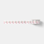 Roze aquarelrozen pioenrozen klaprozen satijnen lint (Voorkant)