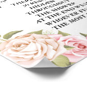 roze aquarelrozen ring bruiloftsshower spelbord poster (Hoek)
