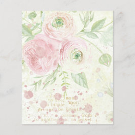 Roze aquarelrozen scrapbook achtergrond