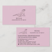 Roze aquariumzegel visitekaartje (Voorkant / Achterkant)
