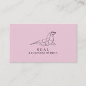 Roze aquariumzegel visitekaartje (Voorkant)