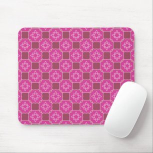 Roze Arabesque Ster Bloem Motief Naadloos Patroon Muismat