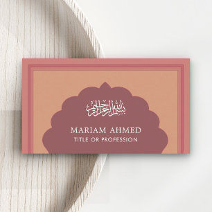 roze Arabische stijl islamitische moslim Visitekaartje