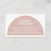 Roze Arch Books voor Baby Baby shower Informatiekaartje (Voorkant)
