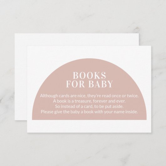 Roze Arch Books voor Baby Enclosure Ca Informatiekaartje (Voorkant / Achterkant)
