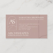 Roze architectuur Geometry Interior Design Visitekaartje (Achterkant)