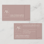 Roze architectuur Geometry Interior Design Visitekaartje (Voorkant / Achterkant)