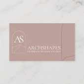 Roze architectuur Geometry Interior Design Visitekaartje (Voorkant)