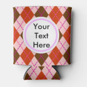 Roze Argyle Blikjeskoeler (Voorkant)