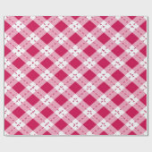 Roze Argyle Cadeaupapier (Vlak)