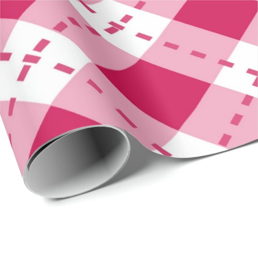 Roze Argyle Cadeaupapier (Rol Hoek)