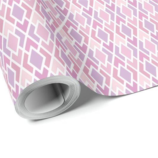 Roze Argyle Cadeaupapier (Rol Hoek)