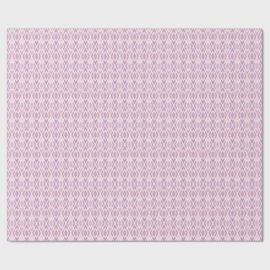 Roze Argyle Cadeaupapier (Vlak)