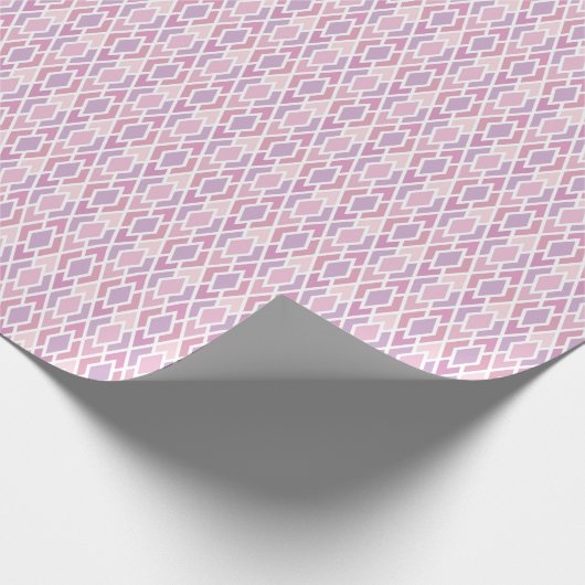 Roze Argyle Cadeaupapier (Hoek)