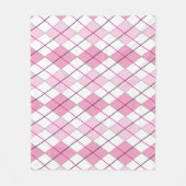 Roze Argyle Fleece Blanket (Voorkant)