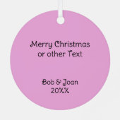 Roze Argyle Golf Lover gepersonaliseerd Metalen Ornament (Achterkant)