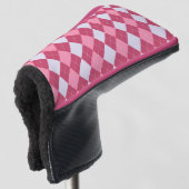 Roze Argyle Golfheadcover (3/4 voorkant)