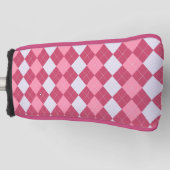 Roze Argyle Golfheadcover (Voorkant)