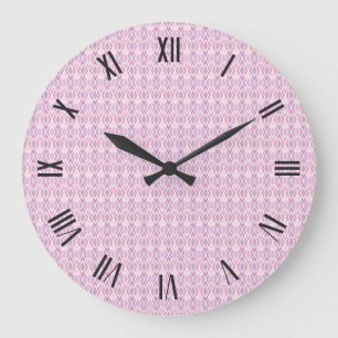Roze Argyle Grote Klok