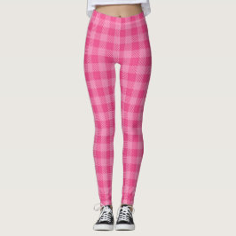 Roze Argyle Lumberjack Pset Patroon Leggings