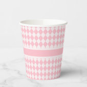 Roze Argyle Papieren Bekers (Links)