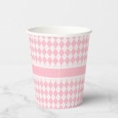 Roze Argyle Papieren Bekers (Rechts)