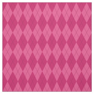 Roze Argyle Pattern Fabric Stof