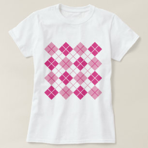 Roze Argyle Pattern T-shirt