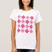 Roze Argyle Pattern T-shirt (Voorkant)