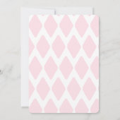 Roze Argyle Prinsessen Koets Baby Shower Kaart (Achterkant)