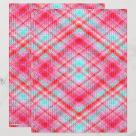 Roze Argyle Scrapbookpapier 2-zijdige pagina
