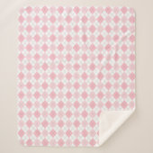Roze Argyle Sherpa Deken (Voorkant)