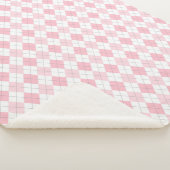 Roze Argyle Sherpa Deken (3/4)