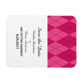 Roze Argyle sparen de Datum Flexi Magnet Magneet (Horizontaal)