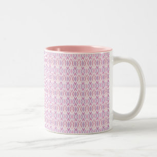 Roze Argyle Tweekleurige Koffiemok