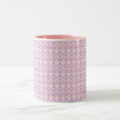 Roze Argyle Tweekleurige Koffiemok (Center)