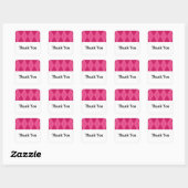 Roze Argyle Wedding Dank je Stickers (Vel)