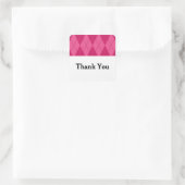 Roze Argyle Wedding Dank je Stickers (Tas)