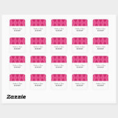 Roze Argyle Wedding Stickers (Vel)