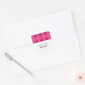 Roze Argyle Wedding Stickers (Envelop)